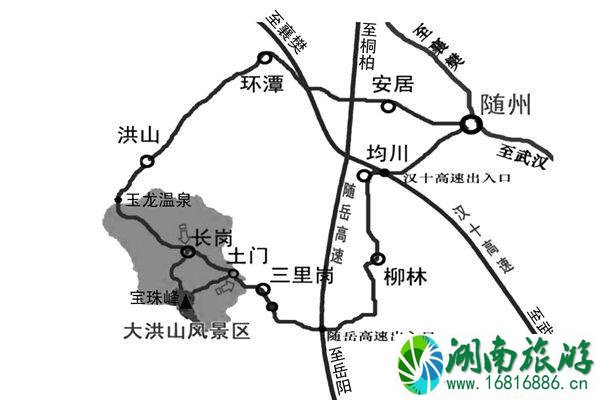 大洪山风景名胜区地图 大洪山风景区导览图