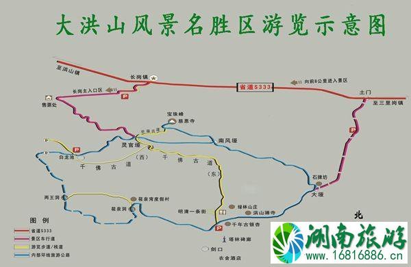 大洪山风景名胜区地图 大洪山风景区导览图