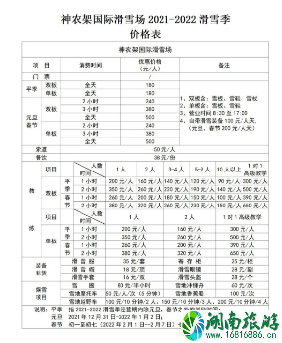 神农架滑雪攻略2022