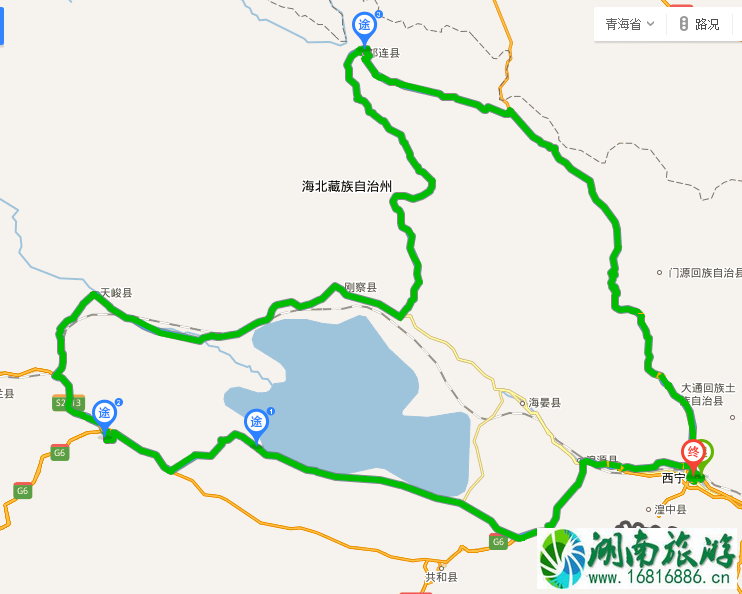 环青海湖自驾游路线图 青海甘肃旅游路线图2022