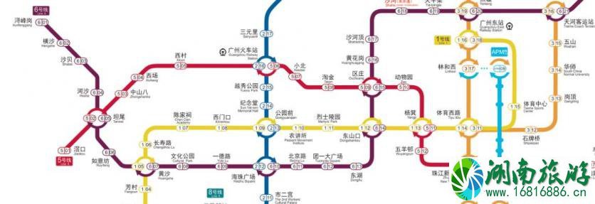 广州地铁线路图高清版2022最新版本