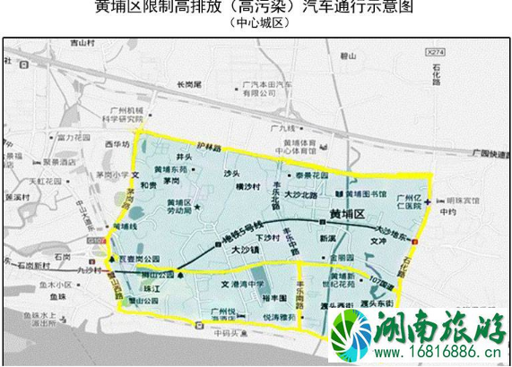 2022广州黄标车限行规定+限行区域