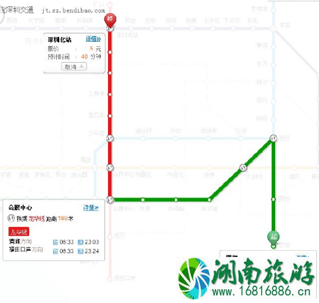 深圳火车站到深圳北站怎么坐地铁