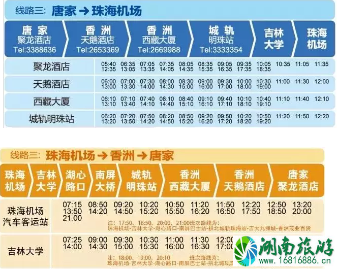 2022珠海机场快线时刻表+票价+站点 珠海机场停车收费标准