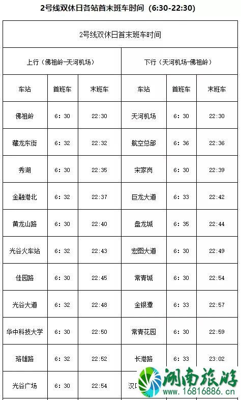 2022武汉2号南延线通车时间+首末时间表+换乘攻略