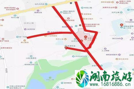 2022湘潭市二医院住院大楼附近道路交通管制