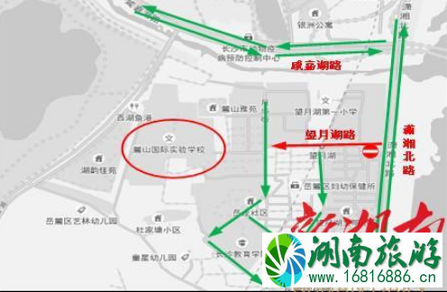 2022年高考长沙易堵路段+交通管制+绕行指南