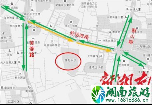 2022年高考长沙易堵路段+交通管制+绕行指南