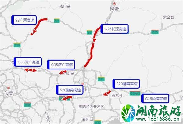 惠州2022五一易堵路段+热门景区+景区限行+绕行路线推荐