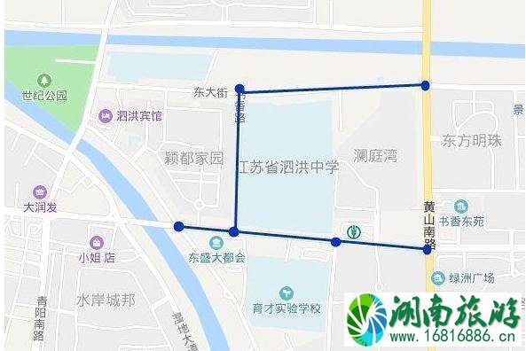 2022泗洪高考交通管制时间+路段