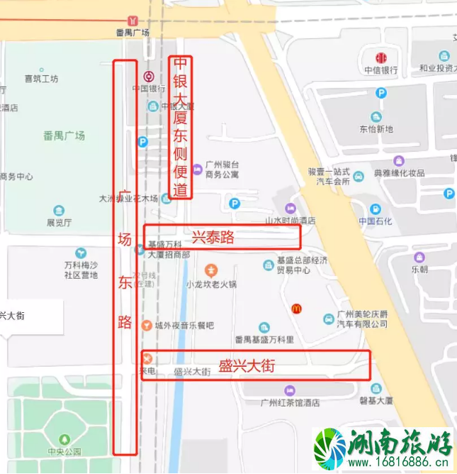 2020年广州迎春花市交通管制时间和路段