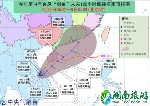 台风剑鱼影响海南广东吗 2022年9月双台风影响的地区