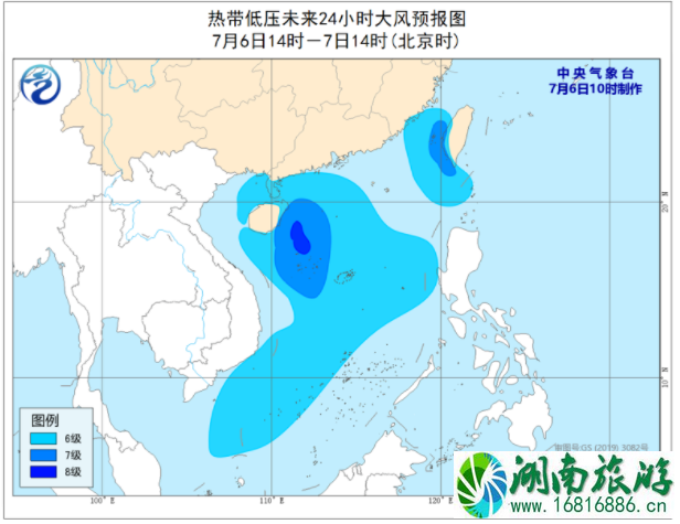 2021年7月海南热带低压台风走向 南海热带低压最新消息 琼州海峡轮渡将停运