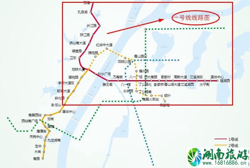 南昌地铁一号线线路图+时刻表+站点最新消息