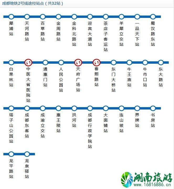 成都地铁2号线时刻表 成都地铁2号线赏花景点推荐