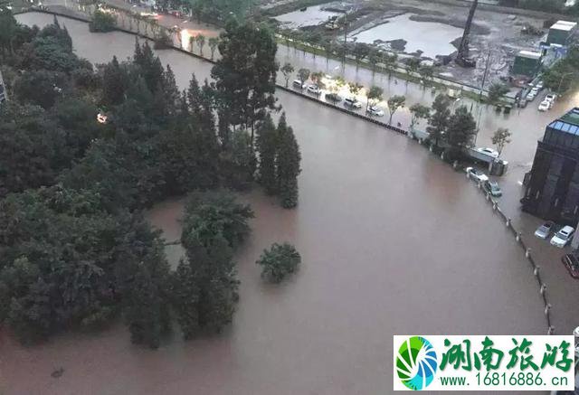 乐山大佛遭暴雨暂停接待游客 千佛岩景区万象亭被冲毁