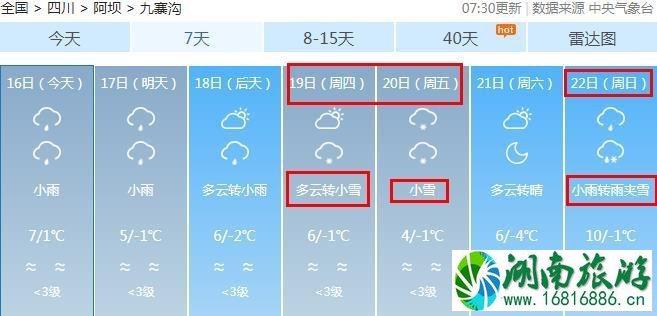 九寨沟下雪了吗2022 九寨沟这个时候下雪吗