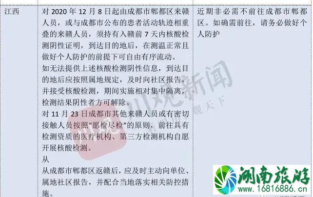 成都去外地需要隔离吗 成都元旦可以跨省游吗