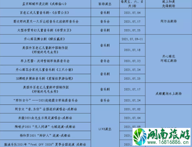 7月成都有什么活动-展览-音乐节