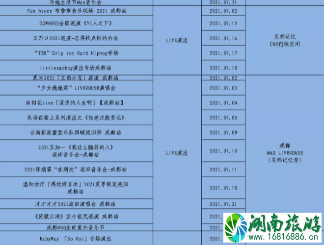 7月成都有什么活动-展览-音乐节