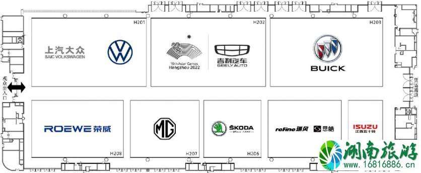 2021成都车展展厅展位分布图