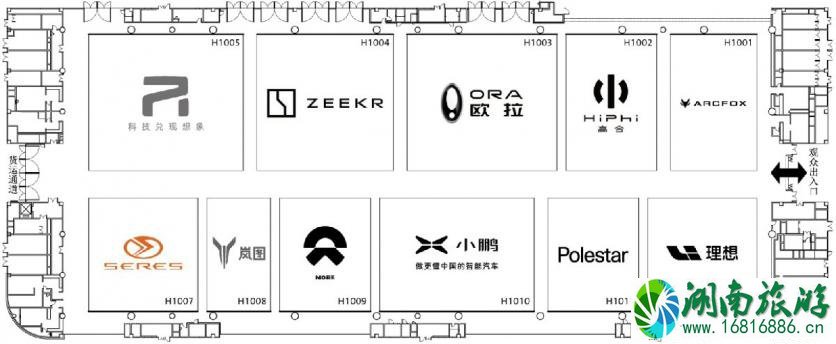 2021成都车展展厅展位分布图