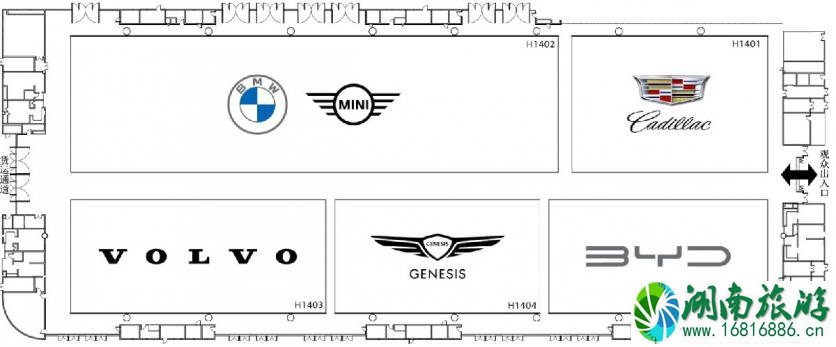 2021成都车展展厅展位分布图