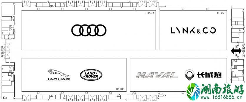 2021成都车展展厅展位分布图