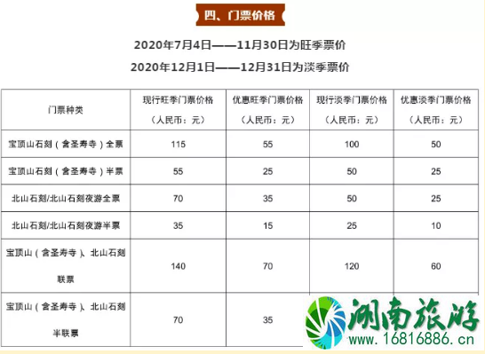 2020四川凭中高考准考证可免费游玩景点