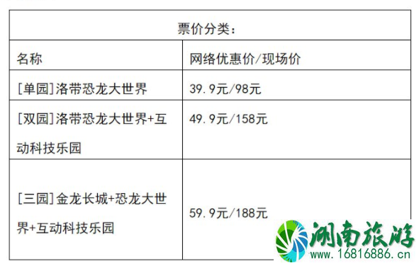 2021成都洛带恐龙大世界门票多少钱 