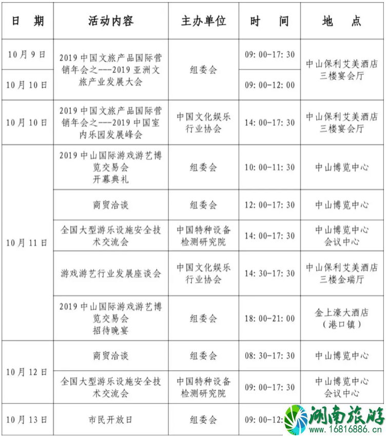 2022广东中山游博会时间地点+活动信息