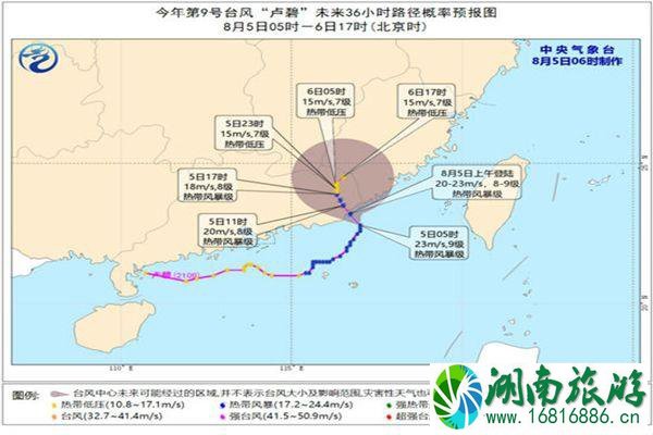 9号台风卢碧将登陆广东福建沿海地区