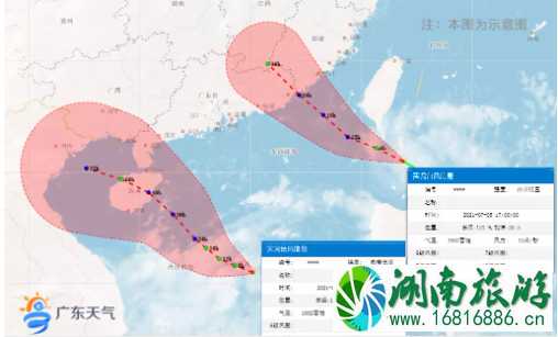 2021双台风在哪里登陆-对广东天气影响