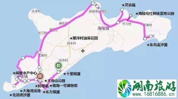 广东阳江海陵岛景点分布地图 附美食地点