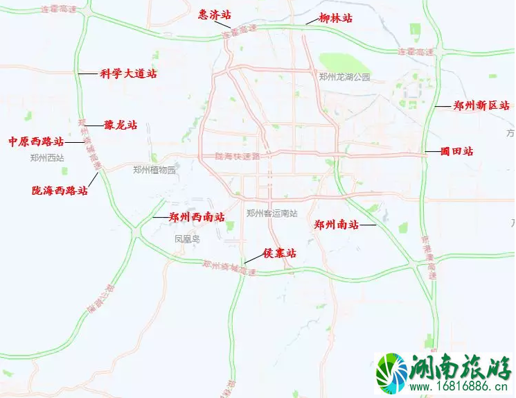 2022年中秋郑州高速易拥堵路段+易堵收费站+施工路段