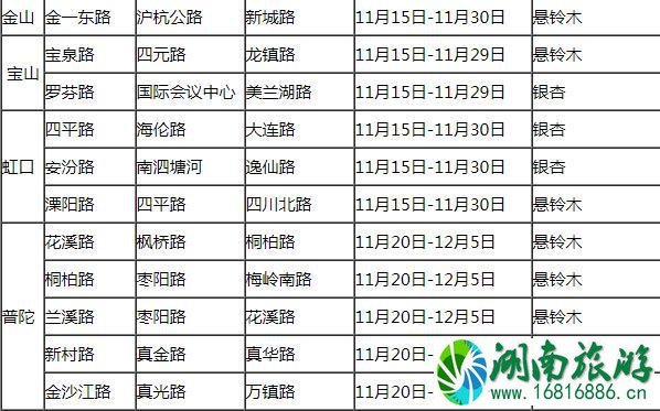 2021上海落叶不扫景观道路有哪些