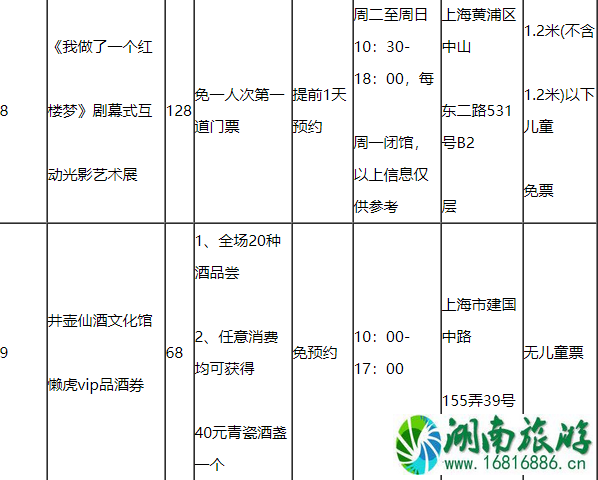 2020上海懒申活吃喝玩乐一卡通价格包含景点及使用攻略